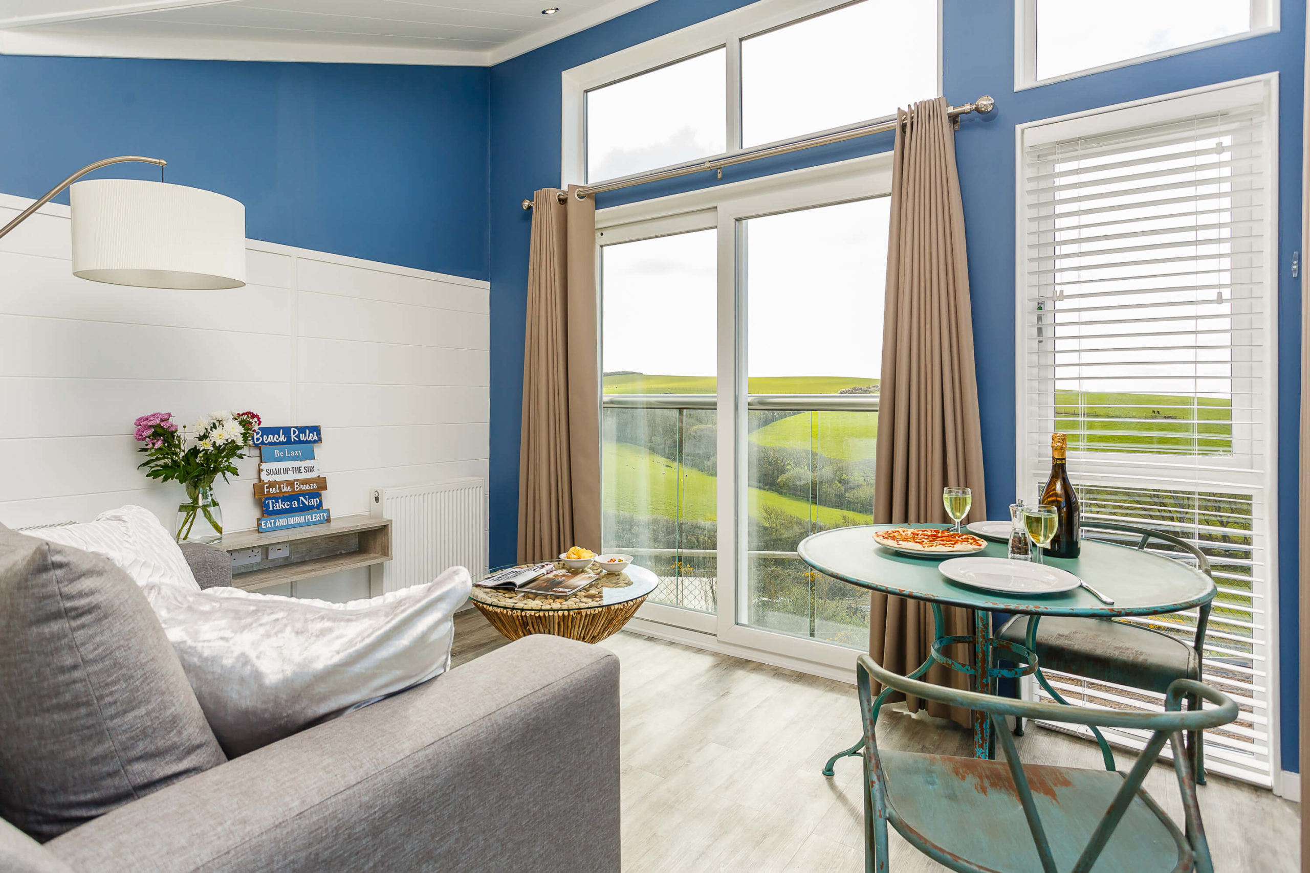 Interior shot of the Sandymouth beach shack lounge