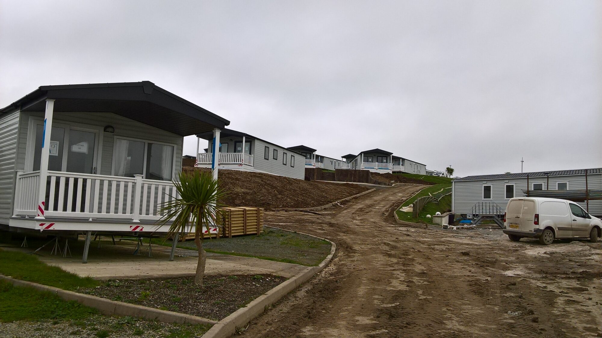 Photo of the caravans at Sandymouth