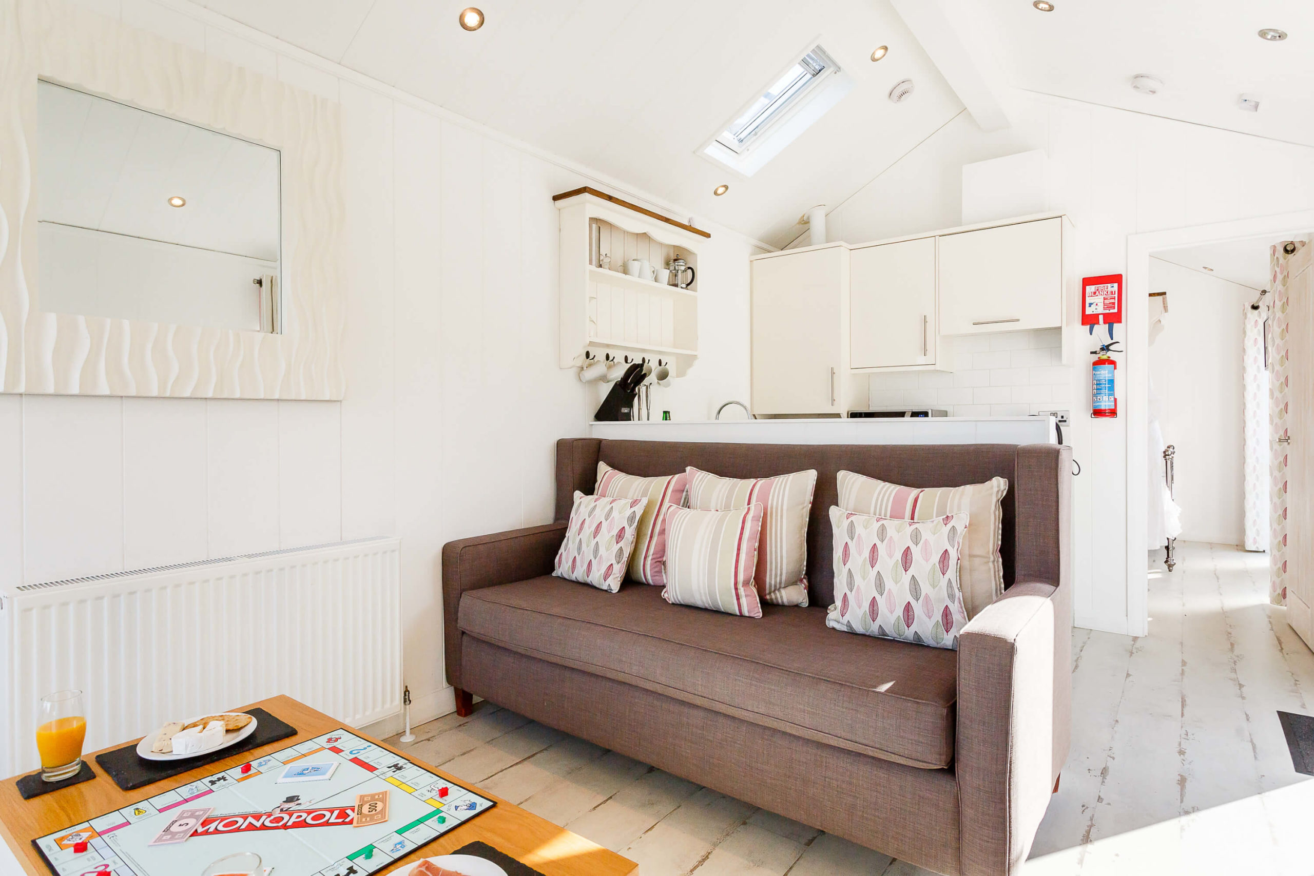 Interior shot of a lounge in a beach hut