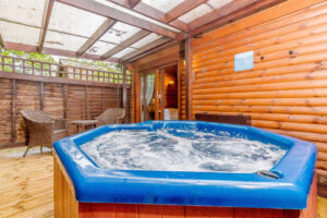 Photo of a hot tub in a lodge at Tilford Woods