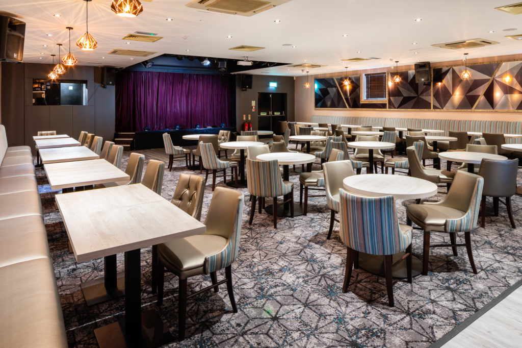 Interior shot of the entertainment area at Talacre Beach Resort