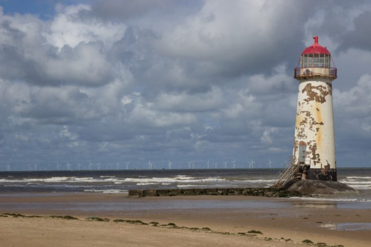 Photo of the Talacre lighthouse before refurbishment