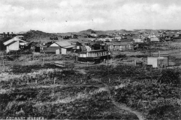 Old photo of the houses at Talacre