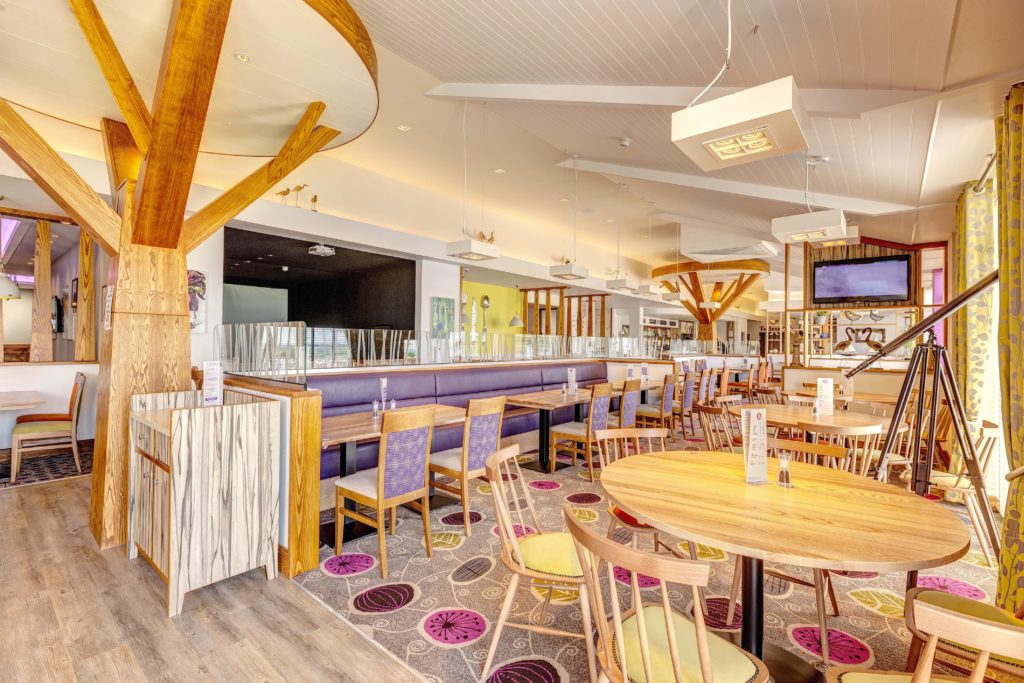 Interior shot of the dining area at Piran Meadows