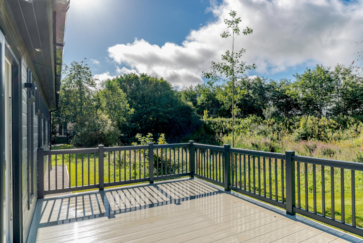 view of the peak district from the Hulme End decking