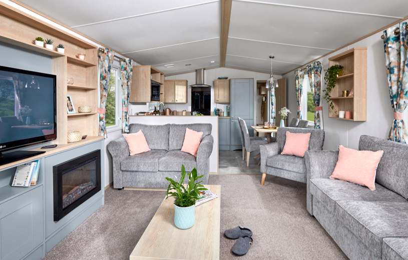 Interior shot of the open plan living area in the ABI Roecliffe