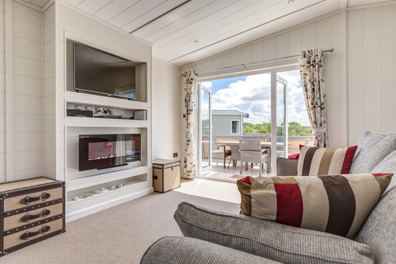 An interior shot of one of the Piran Meadows lodges