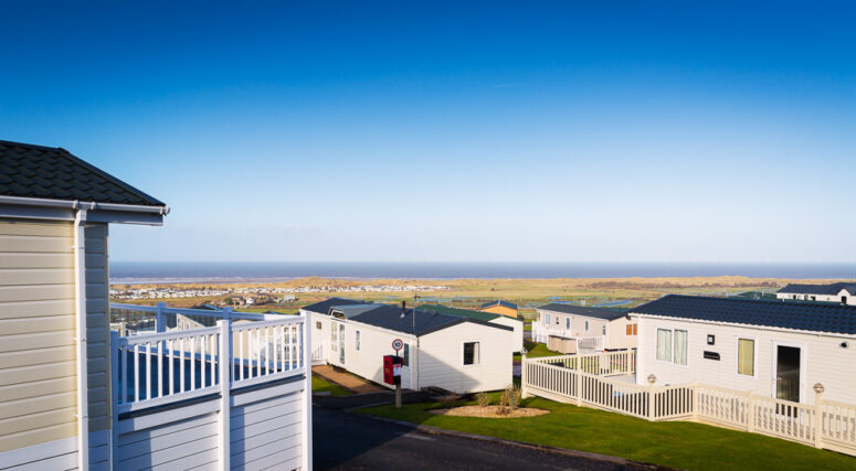 Seaview Holiday Home Park with views into the distance