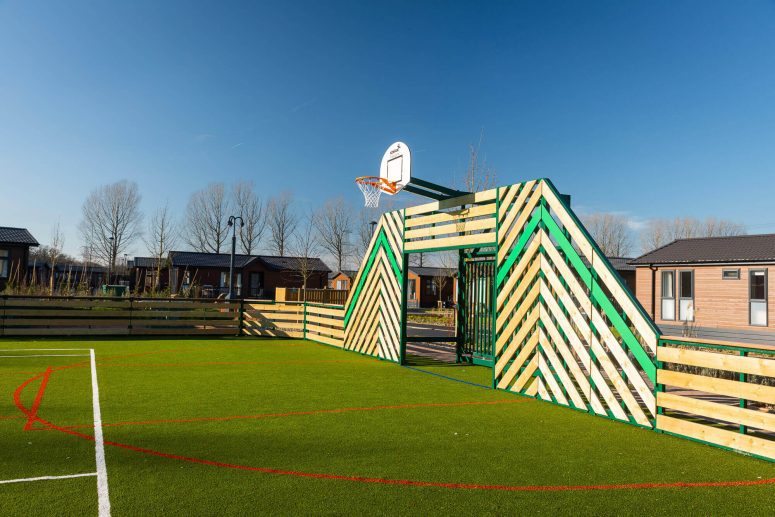 outdoor play area with basketball court at norfolk woods