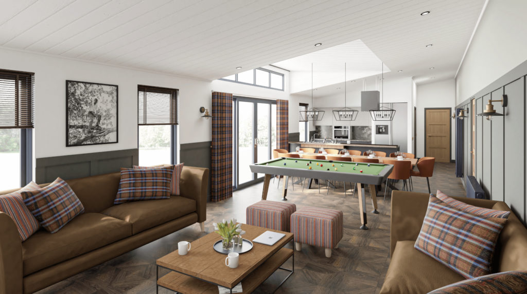 inside the 6 bed lodge