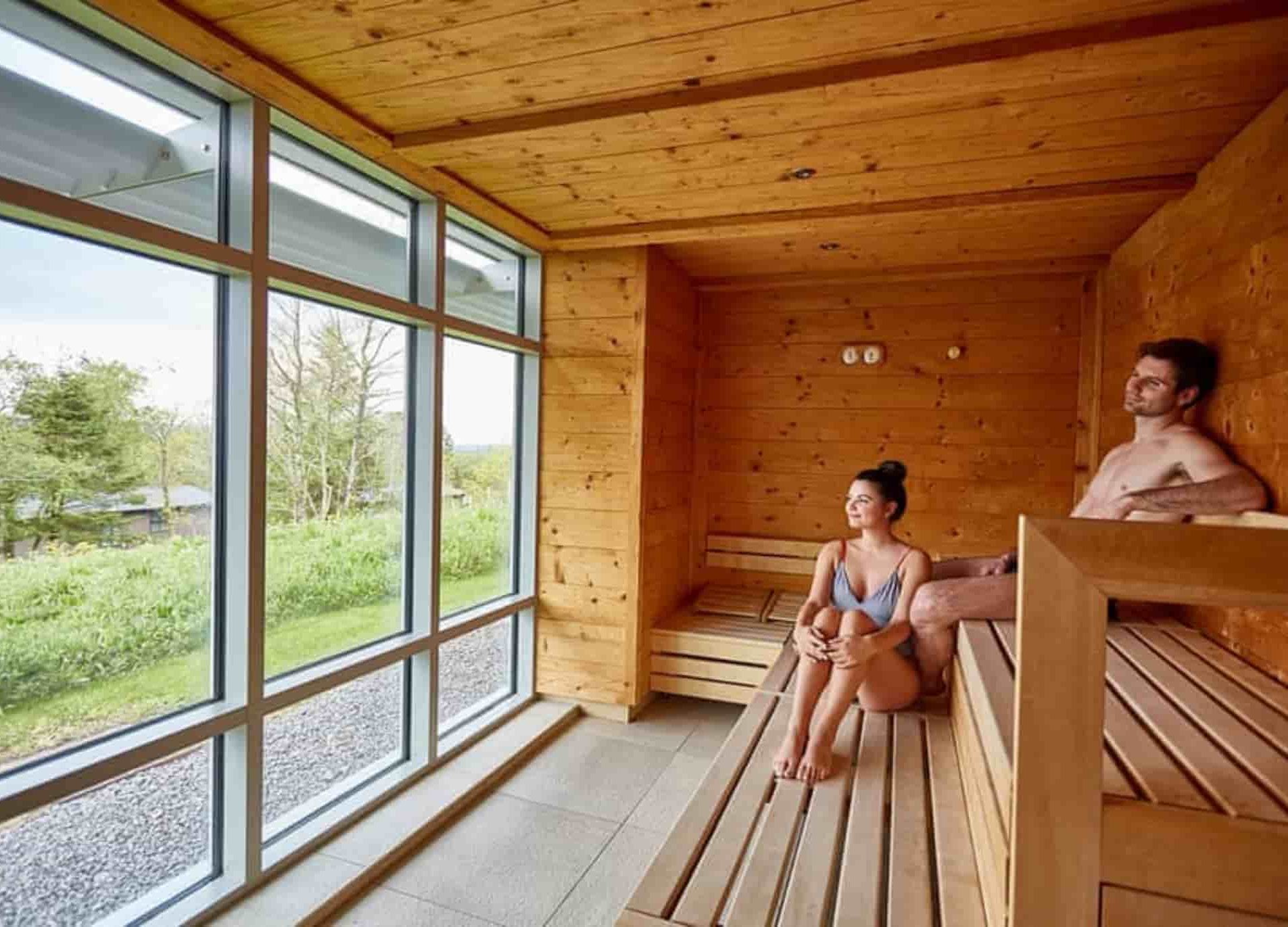 sauna at keswick reach lodge retreat