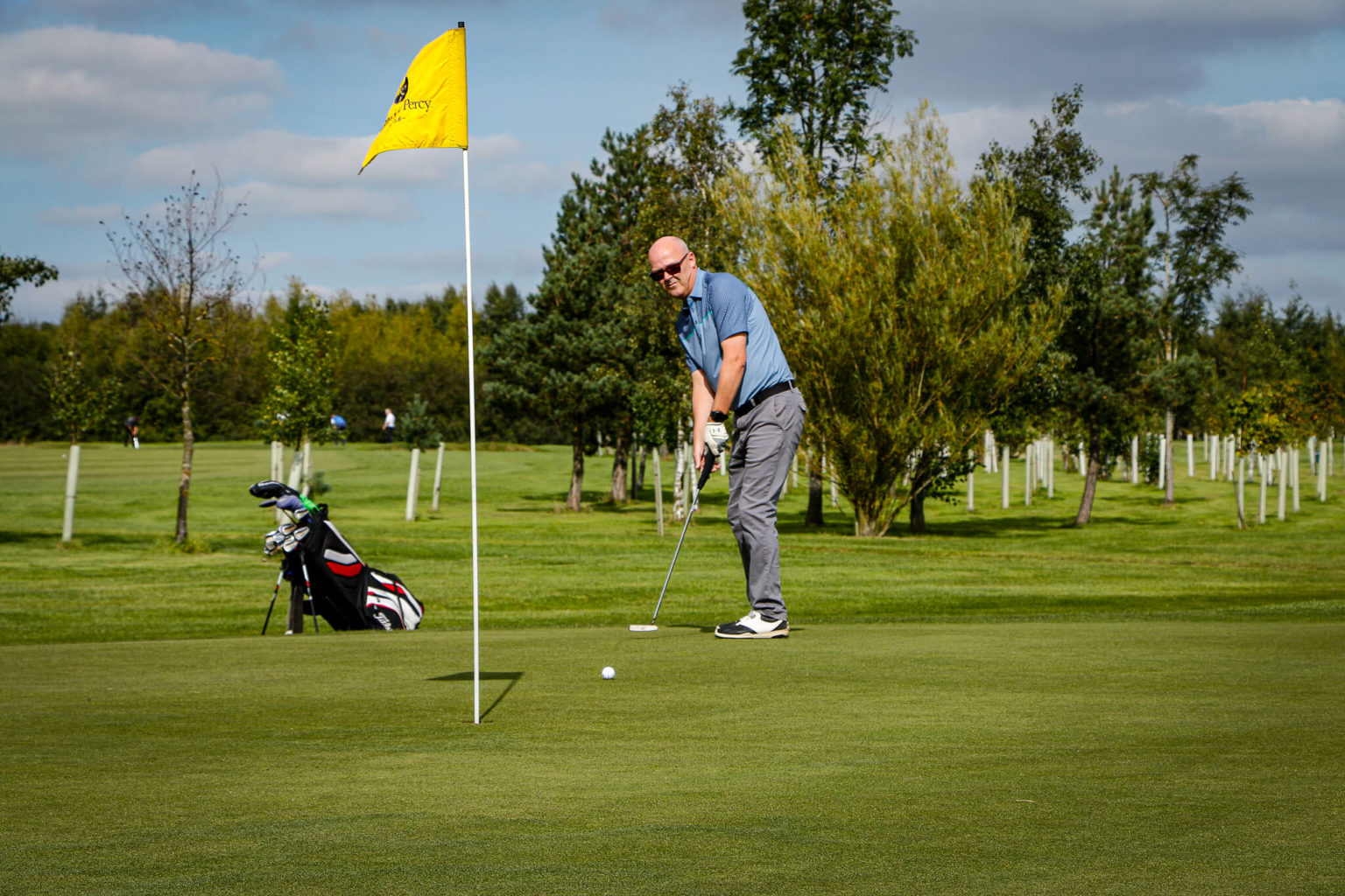 A man playing golf at the Kilnwick Percy Resort and Spa